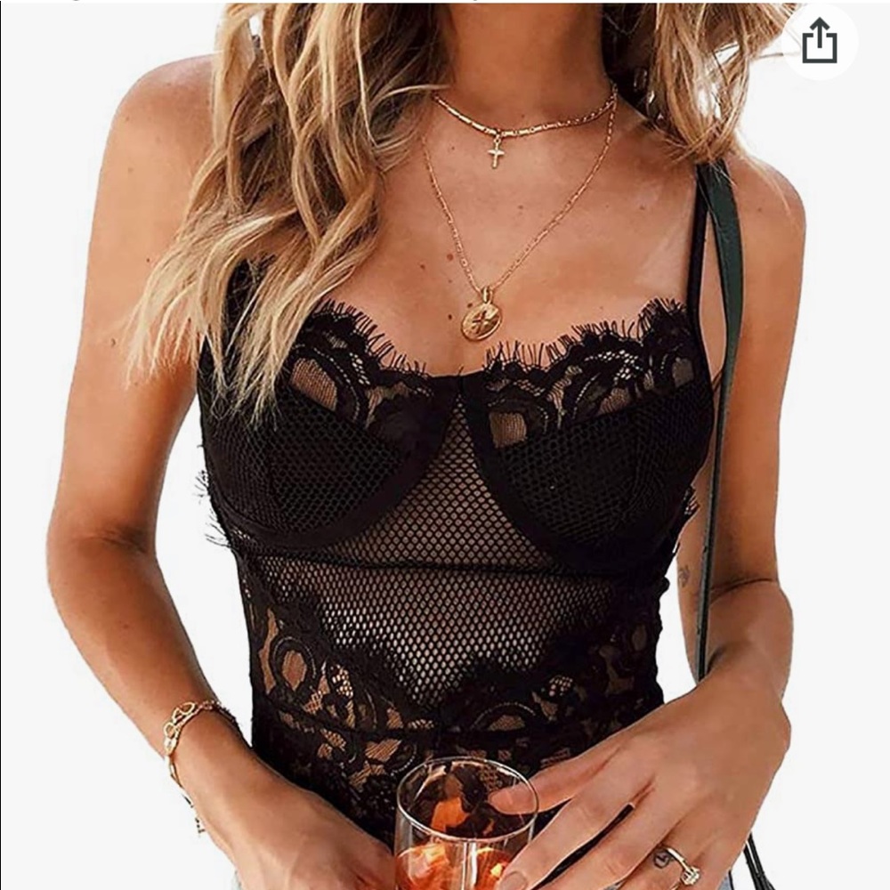 Lace lingerie bodysuit